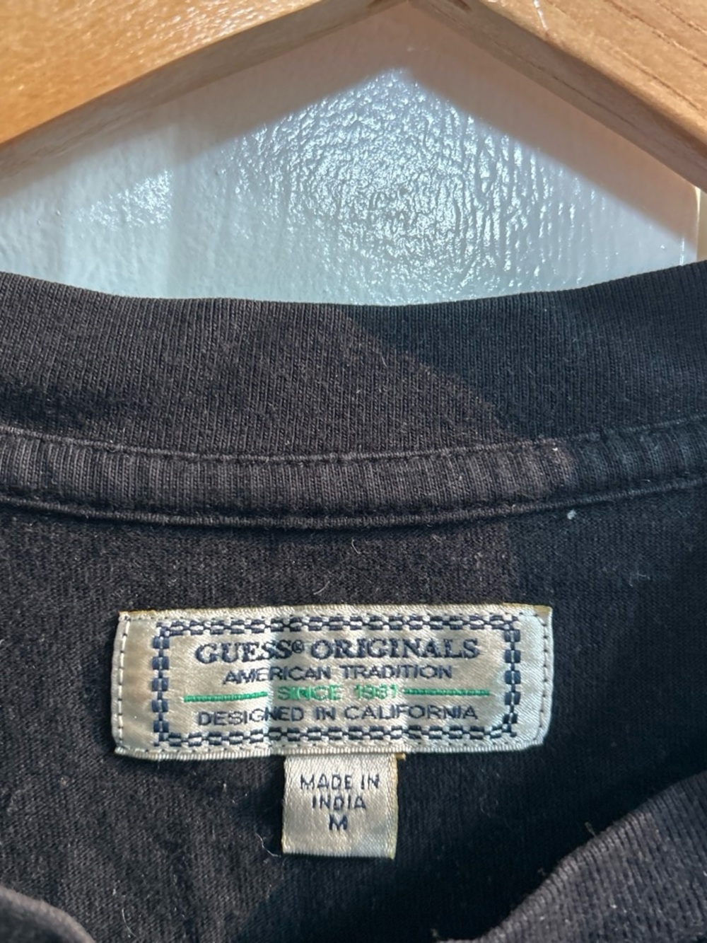 Guess Black Short-Sleeve Logo Tee with Blue & Purple Accents - Picture 3 of 3